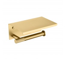 Бумагодержатель с полкой (матовое золото ) 9528 matt gold (20шт)