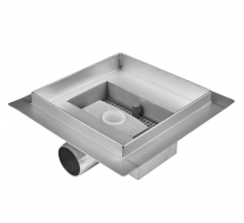 Трап-лоток   с решеткой под кладку плитки 150*150 сухой ход Тим (4/1)