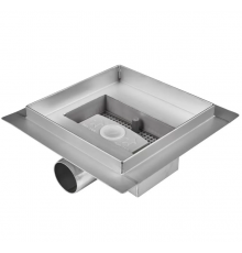 Трап-лоток   с решеткой под кладку плитки 150*150 сухой ход Тим (4/1)