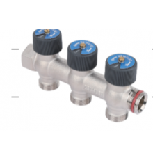 Распределительный коллектор  с плавной регулировкой  （никелированный）3/4EK-3 выхода Zeissler (15/1)