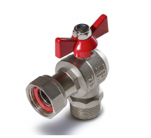 Кран шаровый с Накид. гайкой угловой 3/4 Нр  Тим (48/12)