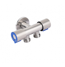 Кран угл нерж sus304, 2 вых,д/сантех. прибор (нр/нр/нр)  1/2*1/2*1/2 TIM(60/1)