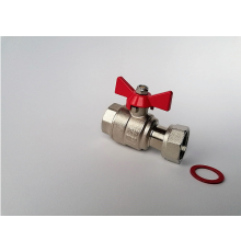 Кран шаровый с Накид. гайкой 1/2 x 3/4 г Тим (80/20)