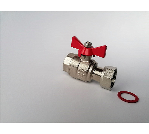 Кран шаровый с Накид. гайкой 1/2 x 3/4 г Тим (80/20)