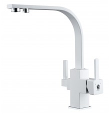 Смеситель для кухни квад. плоский 2034 white Kern (8/шт)