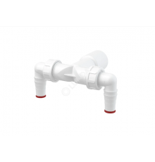 Колено с двумя штуцерами, с обратными клапанами Алкапласт G1*/18-23 c (50/шт)
