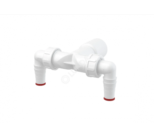 Колено с двумя штуцерами, с обратными клапанами Алкапласт G1*/18-23 c (50/шт) по доступной цене.