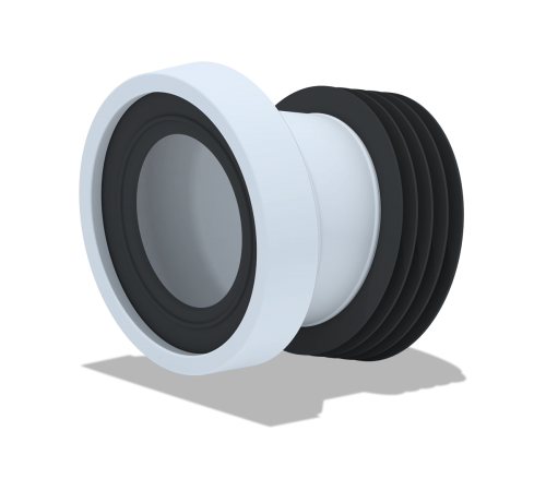 Трубка фановая ф 110 х 14 (эксцентрик) короткая Ани W1228(45/шт)