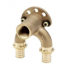 Угольник настенный RH  16/16-Rp 1/2 проходной  бронза (25/5)