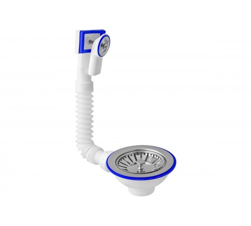 Выпуск для мойки с квадр. переливом  Ø115 Юникорн