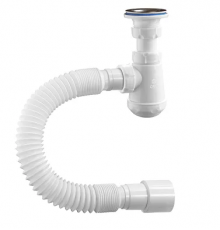 Сифон Чик 1 1/4 х 32 бутылочный с гофрой 32-40/50 (650мм) Орио М-32020 (50/шт)