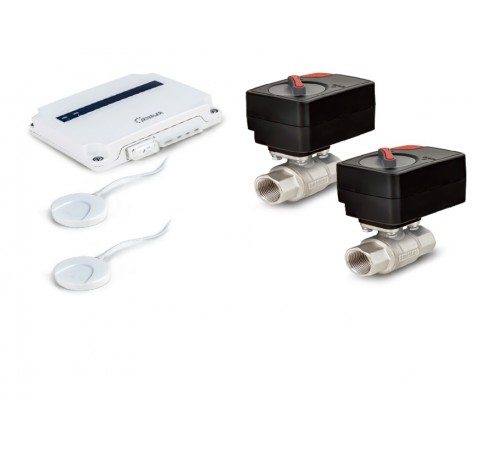 Система защиты от протечек воды 3/4 (модуль упр/  Base - 1 шт., пров. датчик 2шт+краны 2шт)