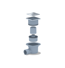 Трап горизонтальный 10 х 10 с выходом 50 с гидрозатвором Ани (20/шт)