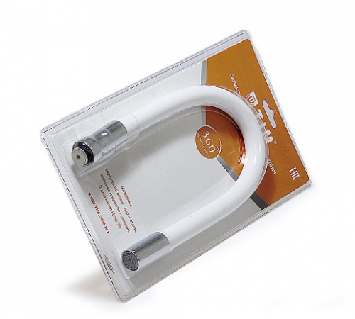 Гусак для смесителя белый ТИМ (20/шт)