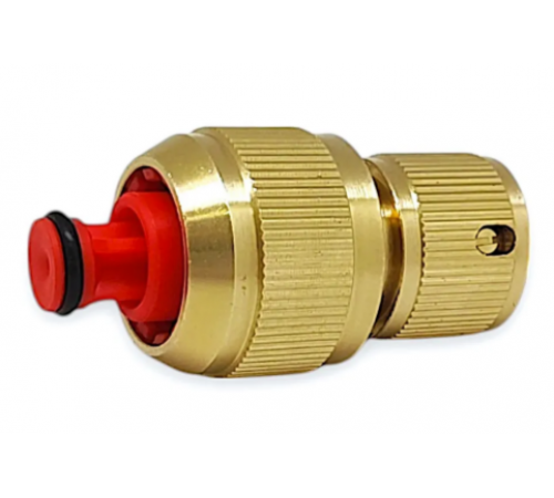 Соединители быстросъемные для шланга 12 мм с аквастопом Тим (100/10)