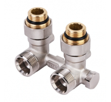 Узел угловой НВ EK радиаторный со встроенными кранами и байпасом 1/2*3/4Е  Тим (48/5)