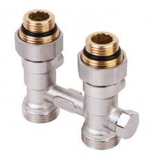 Узел прямой НВ EK радиаторный со встроенными кранами и байпасом 1/2*3/4Е  Тим (48/5)