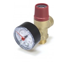 Мембранный предох.клапан с манометром (3 бар) 1/2 TIM (60/1)