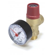 Мембранный предох.клапан с манометром (3 бар) 1/2 TIM (60/1)
