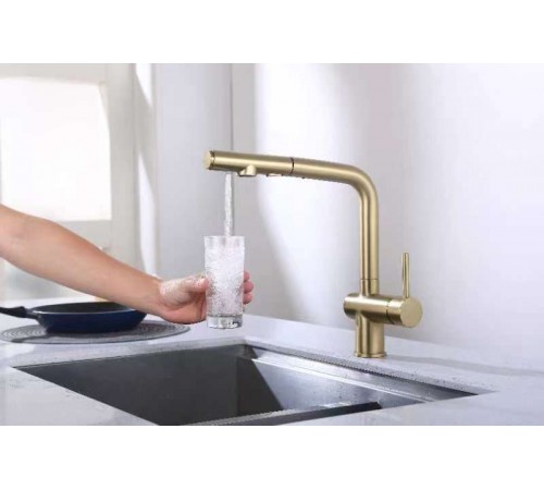 Смеситель для кухни  под фильтр  2081 matt gold Kern (6шт) (2 скл)