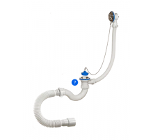 Сифон 1 1/2 х 40   для ванны с перел. и гиб. труб.кр.колено 40/40-50 Орио A-40089 (30/шт)