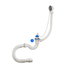 Сифон 1 1/2 х 40   для ванны с перел. и гиб. труб.кр.колено 40/40-50 Орио A-40089 (30/шт)