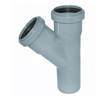 Тройник  ПВХ    40x40    45гр  Политэк (25шт)