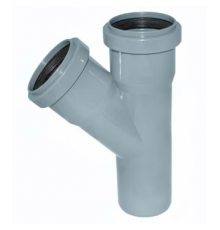 Тройник  ПВХ    40x40    45гр  Политэк (25шт)