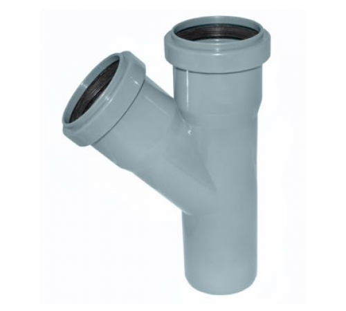 Тройник  ПВХ    40x40    45гр  Политэк (25шт)