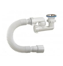 Сифон для душевого поддона 1 1/2"х40, регулируемый, с гибкой трубой 40-40/50 ОРИО (100/)