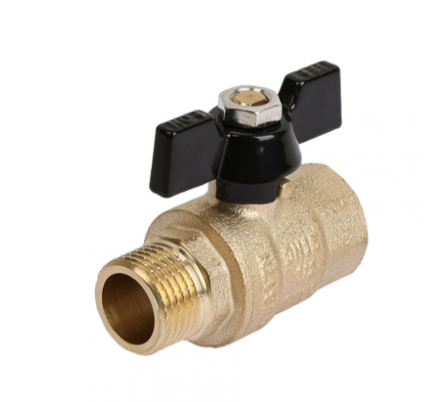 Кран шар. (а) 1/2 ВР/НР бабочка TIM (100/25)