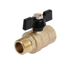 Кран шар. (б)  1" ВР/НР бабочка TIM (36/9)