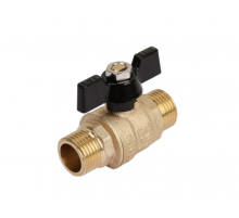 Кран шар. (а) 1/2 НР/НР бабочка TIM (80/20)