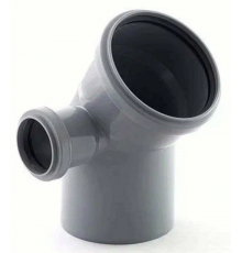 Отвод     ПВХ 110   45гр  с вых. 50  (левый) Политэк (45/шт)