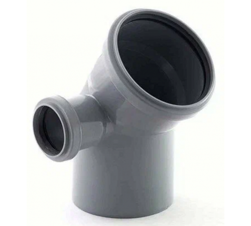 Отвод     ПВХ 110   45гр  с вых. 50  (левый) Политэк (45/шт)