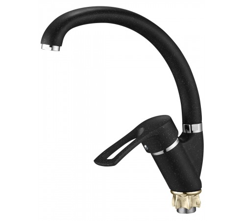 Смеситель для кухни бок. на гайке черный KAK4-KB G Lauf