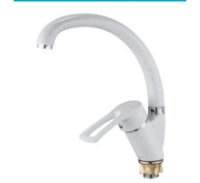 Смеситель для кухни бок. на гайке белый KAK4-KW G Lauf