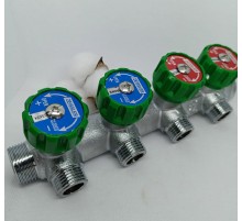 Коллектор регулирующий  под Евроконус 1*3/4 (евроконус)-4 выхода Zeissler (16/1)