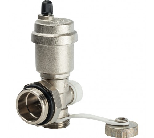 Регулируемый концевой фитинг с дренажным вентилем, автоматич. воздухоотв 1" / Zeissler (40/1)