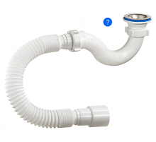 Сифон для душ. поддона с гофрой круг колено ОРИО А-42589 (45/шт)