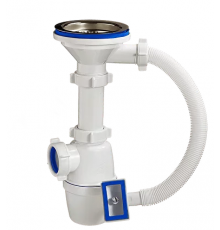 Сифон 3 1/2   с квад. переливом  ОРИО  А-4007 (30/шт)