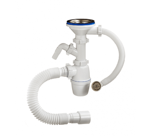 Сифон 3 1/2  для керамогр. мойки с носиком и  круг. перел  ОРИО А-5011 (22/шт)