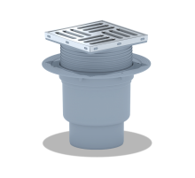 Трап вертикальный 15 х 15 с выходом 110 с сухим затвором  Ани пласт (6/шт)