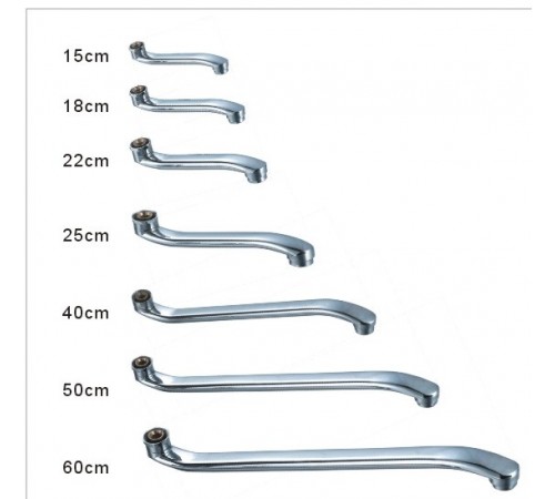 Гусак для ванны Изогнутый 35 см PS350