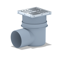 Трап горизонтальный 15 х 15 с выходом 110 с сухим затвором  Ани пласт (6/шт)