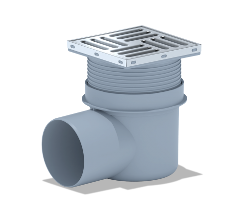 Трап горизонтальный 15 х 15 с выходом 110 с сухим затвором  Ани пласт (6/шт)