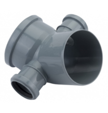 Отвод     ПВХ  110  45гр с вых. 50 (левый+правый) Политэк (40/шт)