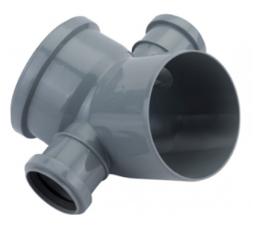 Отвод     ПВХ  110  45гр с вых. 50 (левый+правый) Политэк (40/шт)