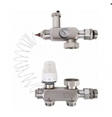 Узел из нержавеющей стали для теплого пола монтаж длина 130-180мм  (без насоса) (6/1)TIM