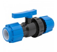 Кран шар.разъемный 32  ПНД  Политэк (18/3)